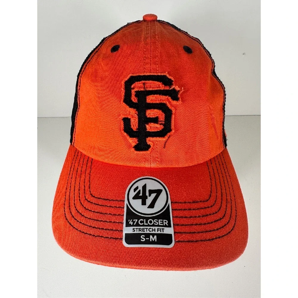 NEW! '47 Brand San Francisco‎ Giants Hat Closer Stretch Fit S-M Baseball Cap
